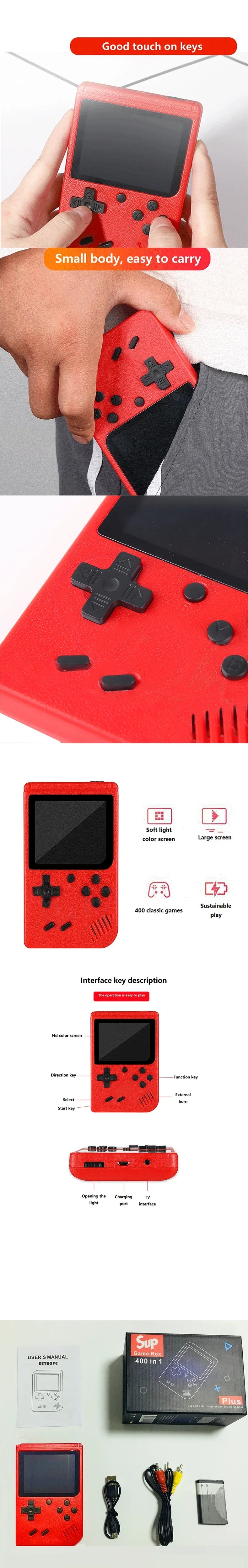 Retro Classic Handheld Game Console