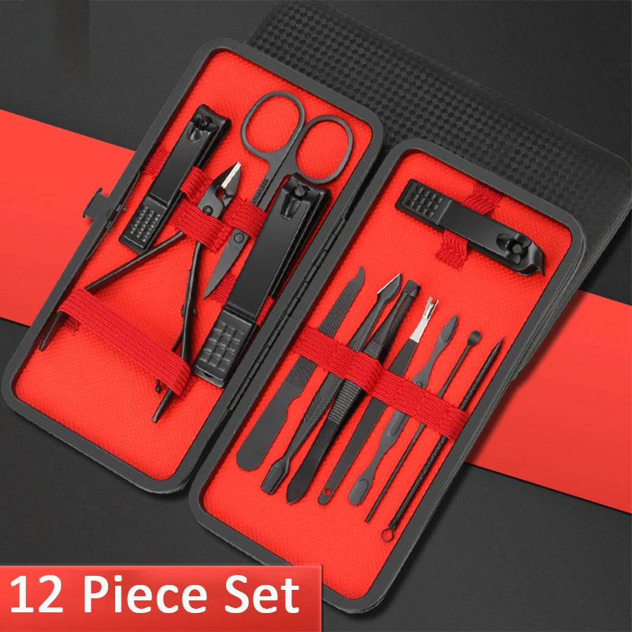 7/10/12/18/20/24PCS Professional Manicure Stainless Steel Set