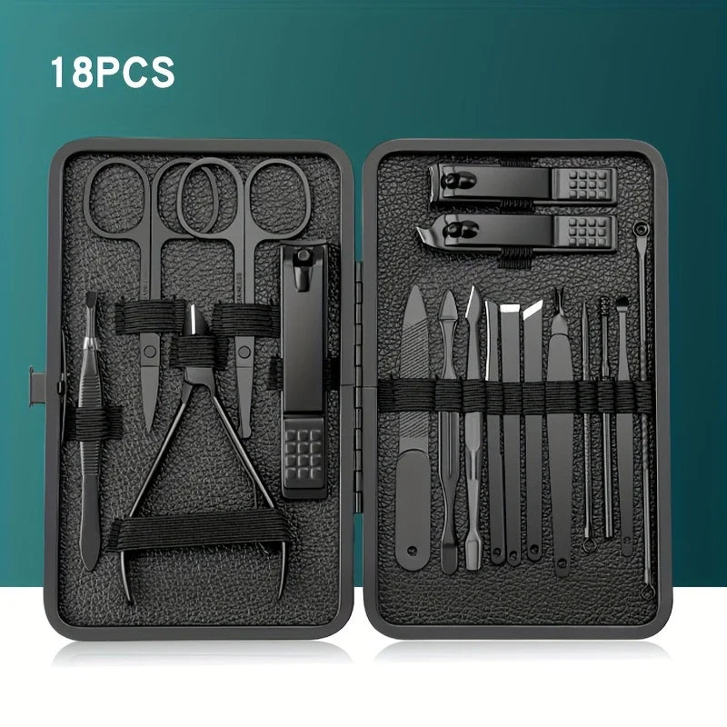 7/10/12/18/20/24PCS Professional Manicure Stainless Steel Set