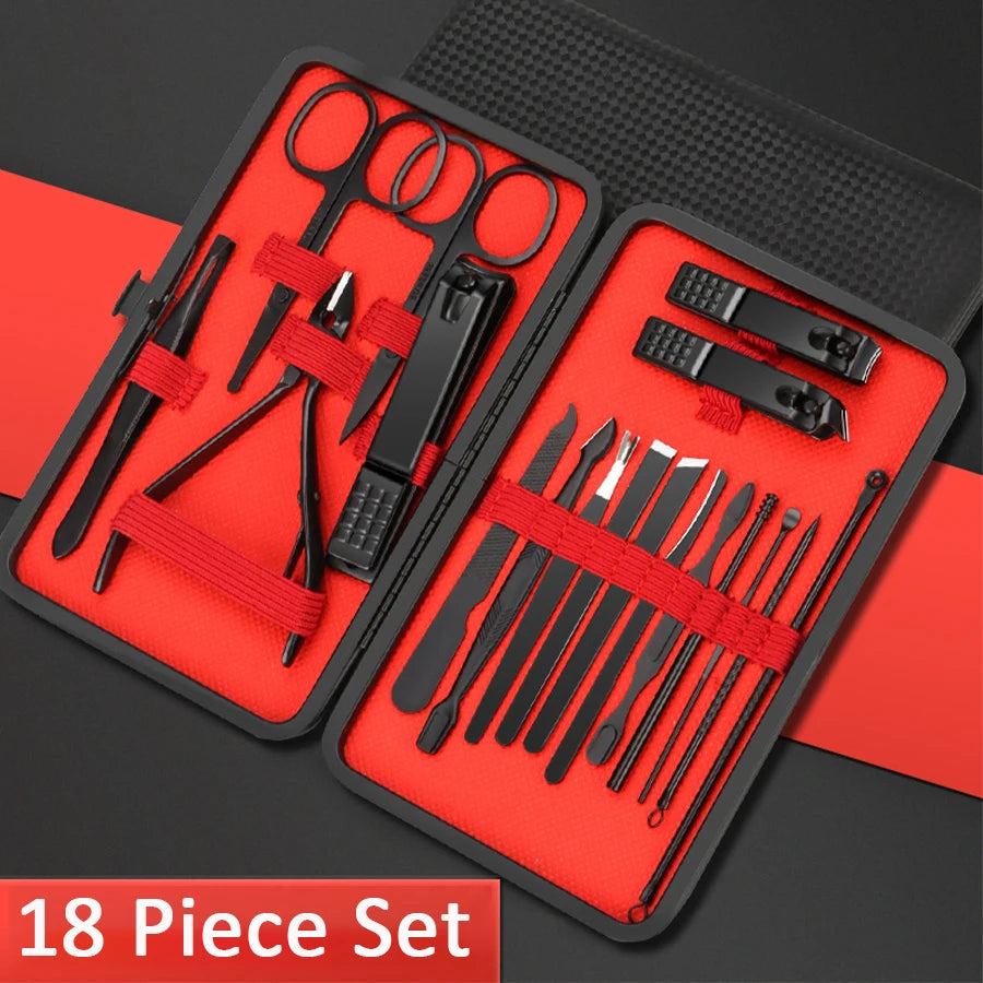 7/10/12/18/20/24PCS Professional Manicure Stainless Steel Set