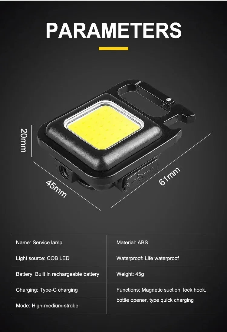 SMARTER x B-Vets Mini Portable COB Flashlight