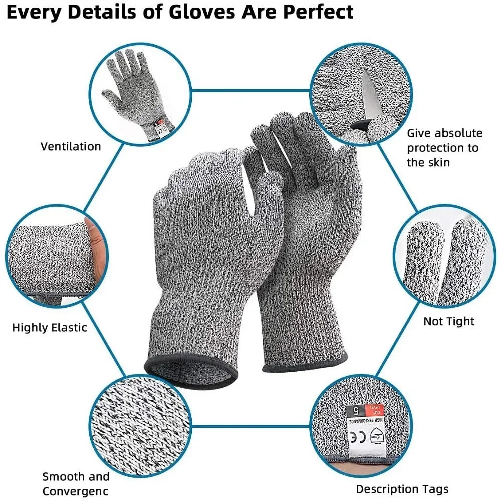 Grade 5 Cut Resistant Gloves HPPE